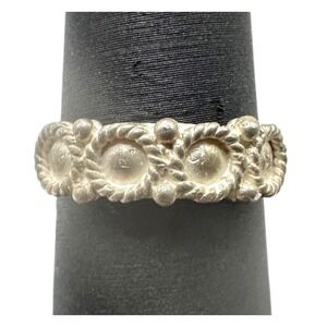 Vintage Sterling Ring Norway 925 Silver Dainty‎ Floral 6.5 Women's Adjustable